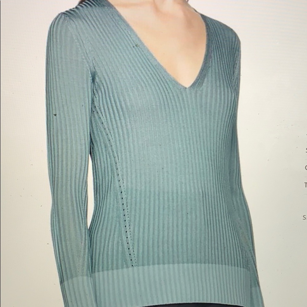 Rag and Bone Blue Alyssa V-neck sweater NWT , S